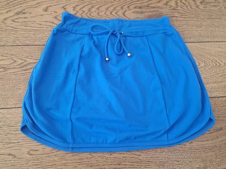 Cooler Tennisrock blau mit gold, Gr. S, wie neu