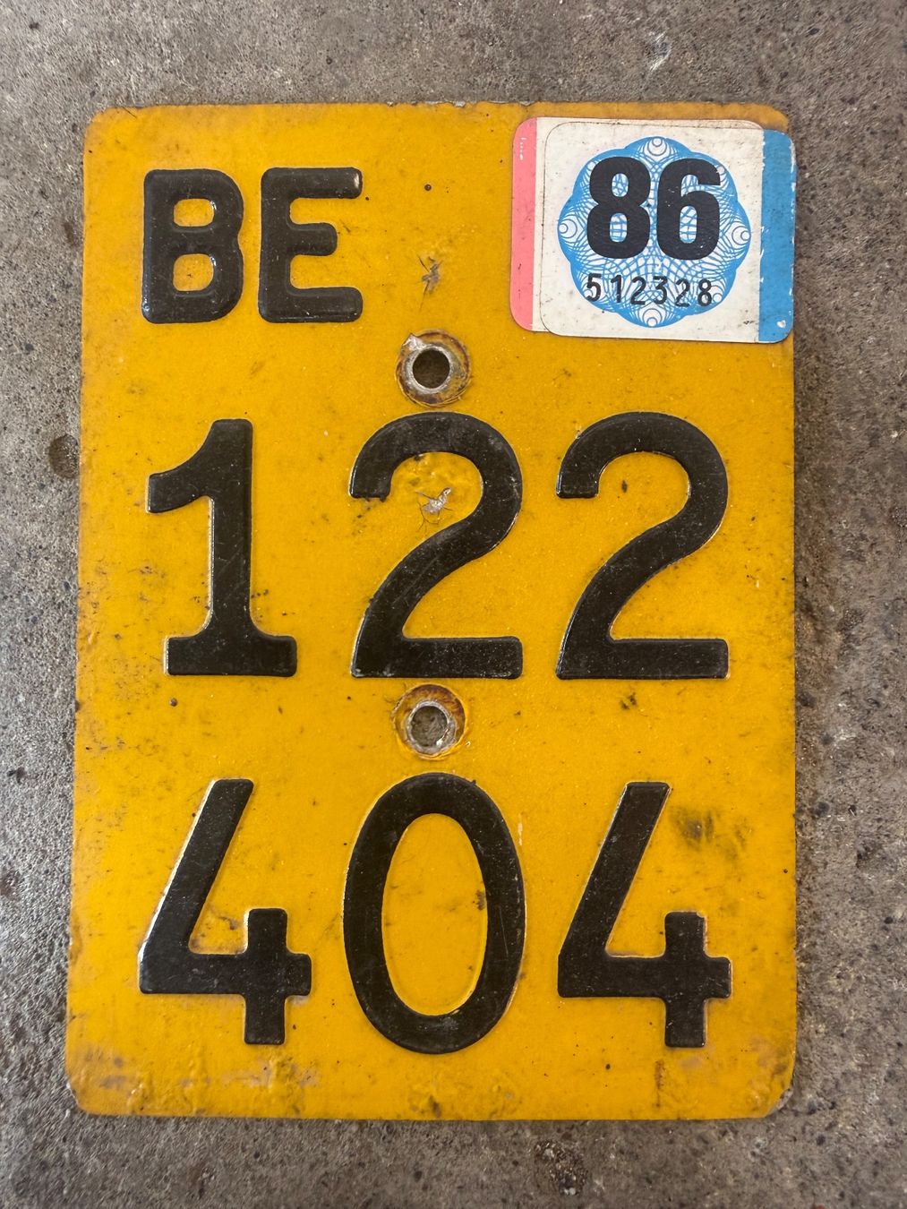 Puch Schilder: BE Mofa Nummernschild 122 404 – Gebraucht aus Fahrni b. Thun von berger_tuning34