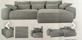 Bettsofa mit und Stauraum grau in gutem Zustand