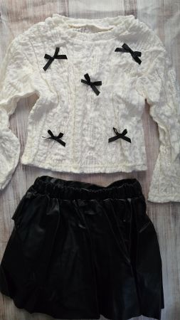 Süsses Mädchen-Set - 122 - Shirt mit Jupe (7 Jahre)