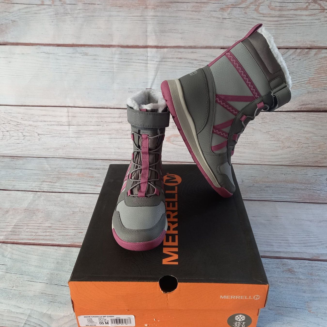 Merrell Scarpe per ragazze: Merrell Snow Crush 2.0 Gr.36 Grau Neu – Nuovo (secondo la descrizione) da Schweizersholz venduto da freyle1 2