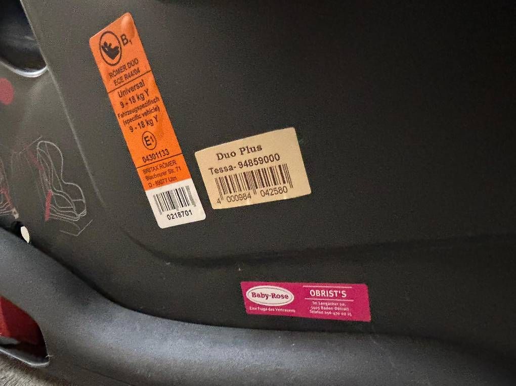 Seggiolini per auto: Kindersitz Britax Römer Duo – Usato da Klingnau venduto da Mowi0309 3