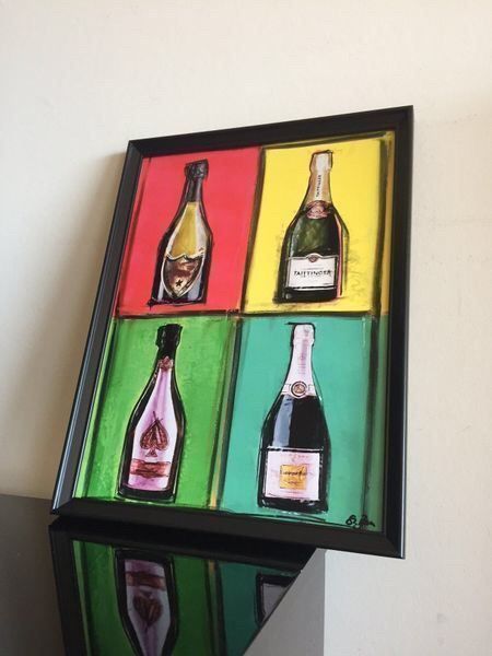 Poster & Bilder: Champagner Veuve Clicquot Pop Art Kunst – Neu (gemäss Beschreibung) aus St. Niklausen LU von Stefan_Bammert_Art