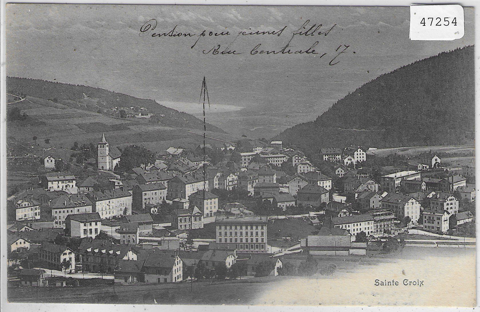 Cartoline postali: Sainte Croix - Vue generale – Usato da Ettingen venduto da Kartenplanet