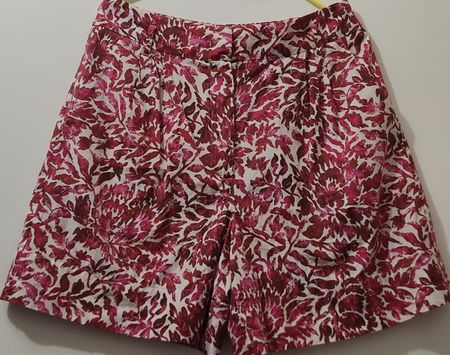 Shorts WEEKEND MaxMara Taille 40 imprimé rose coton