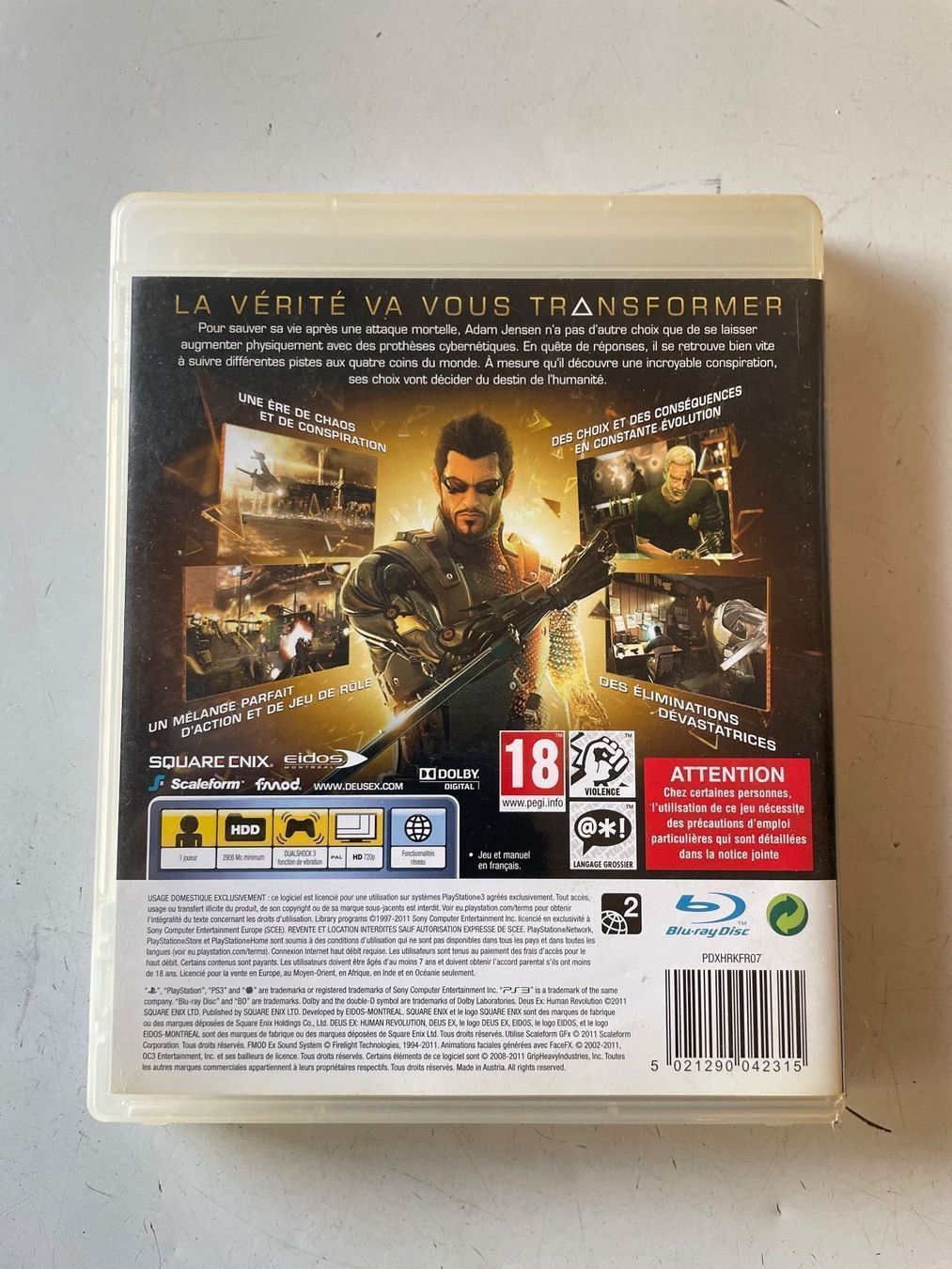 Jeux: PS3 deux ex human révolution – D'occasion à moudon par faucheur2 1