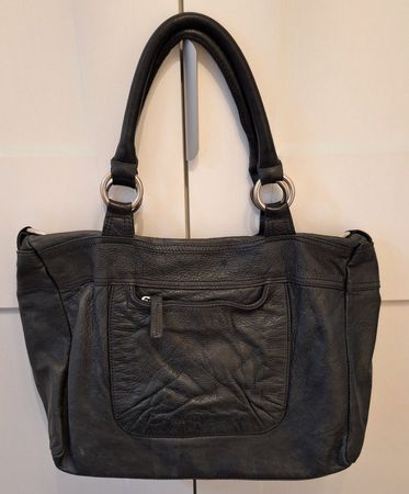 Leder Handtasche Marke "Cowboysbag" Petrol