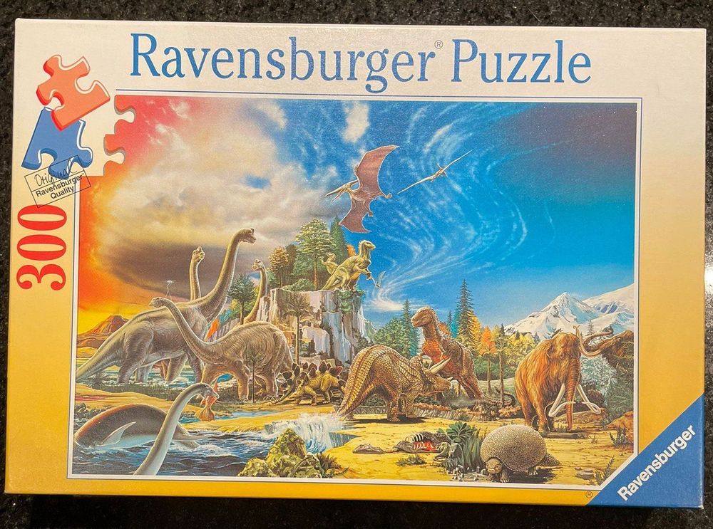Ravensburger Delighted Dinos XXL Puzzle – 300 Teile, 49x36 Cm – Lustiges Dino-Selfie Motiv Für Kinder Ab 8