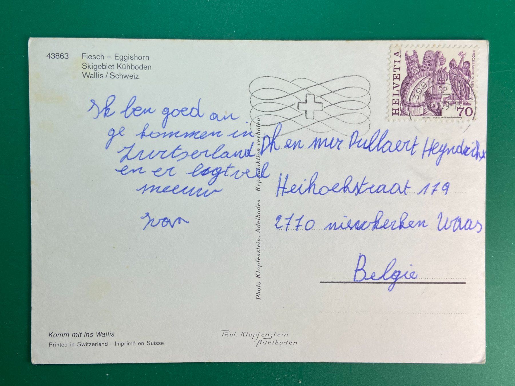 Cartoline postali: Fiesch - Eggishorn - 9 Ansichten – Usato da Steg VS venduto da danwer74 1