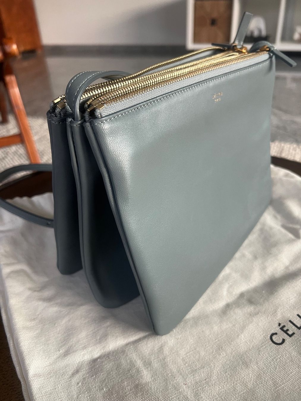 Celine Borse: Old Céline Trio in grüngrau – Nuovo (secondo la descrizione) da Siebnen venduto da Tiguli 1