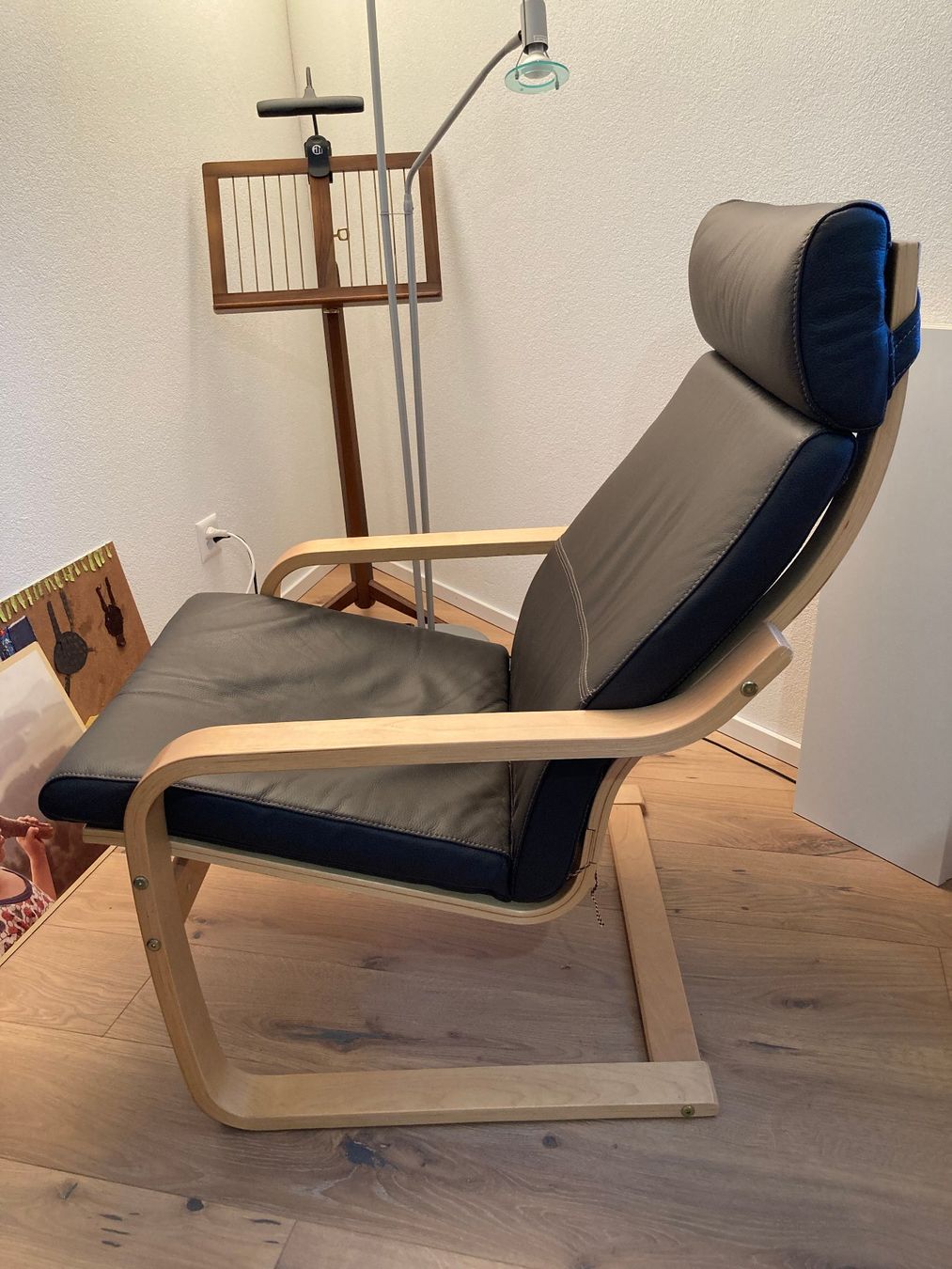 Ikea Sessel: Poäng Sessel und Hocker, Lederbezug – Gebraucht aus Birrhard von thorgal5 2