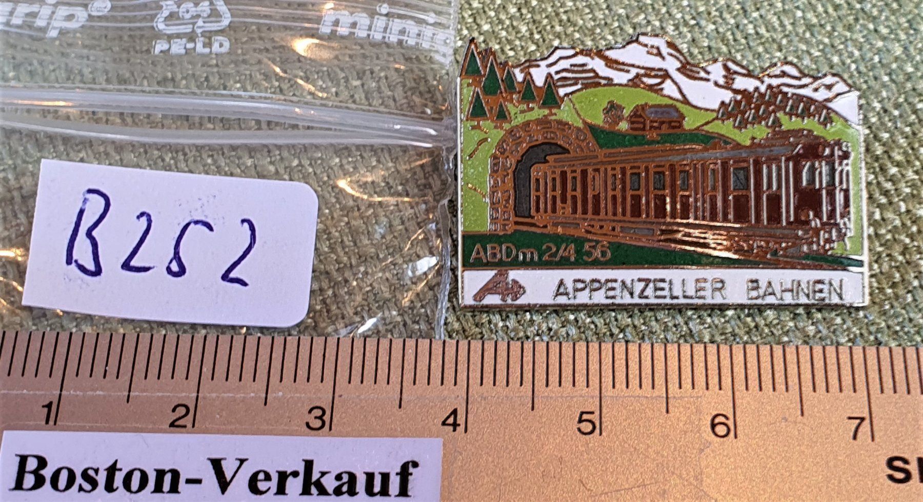 Placchette & Badge: B252 - Pin Appenzeller Bahnen ABDm2/4 56 – Usato da Reinach BL venduto da Boston-Verkauf 2