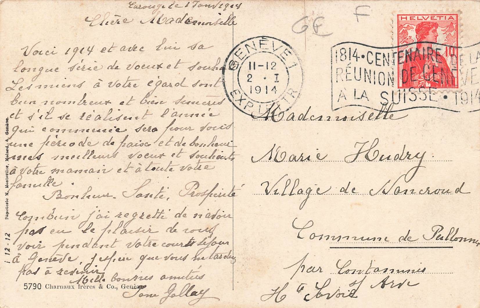 Cartoline postali: Minuit a St. Pierre Geneve – Usato da Biasca venduto da Blenio71 1