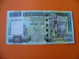 Original 1000 Rupien 2006, P-120d, Note aus Sri Lanka, Unc