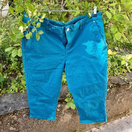 Tolle Turikisblau Petrol Farbige Stoffhose / gr. 44 / C&A