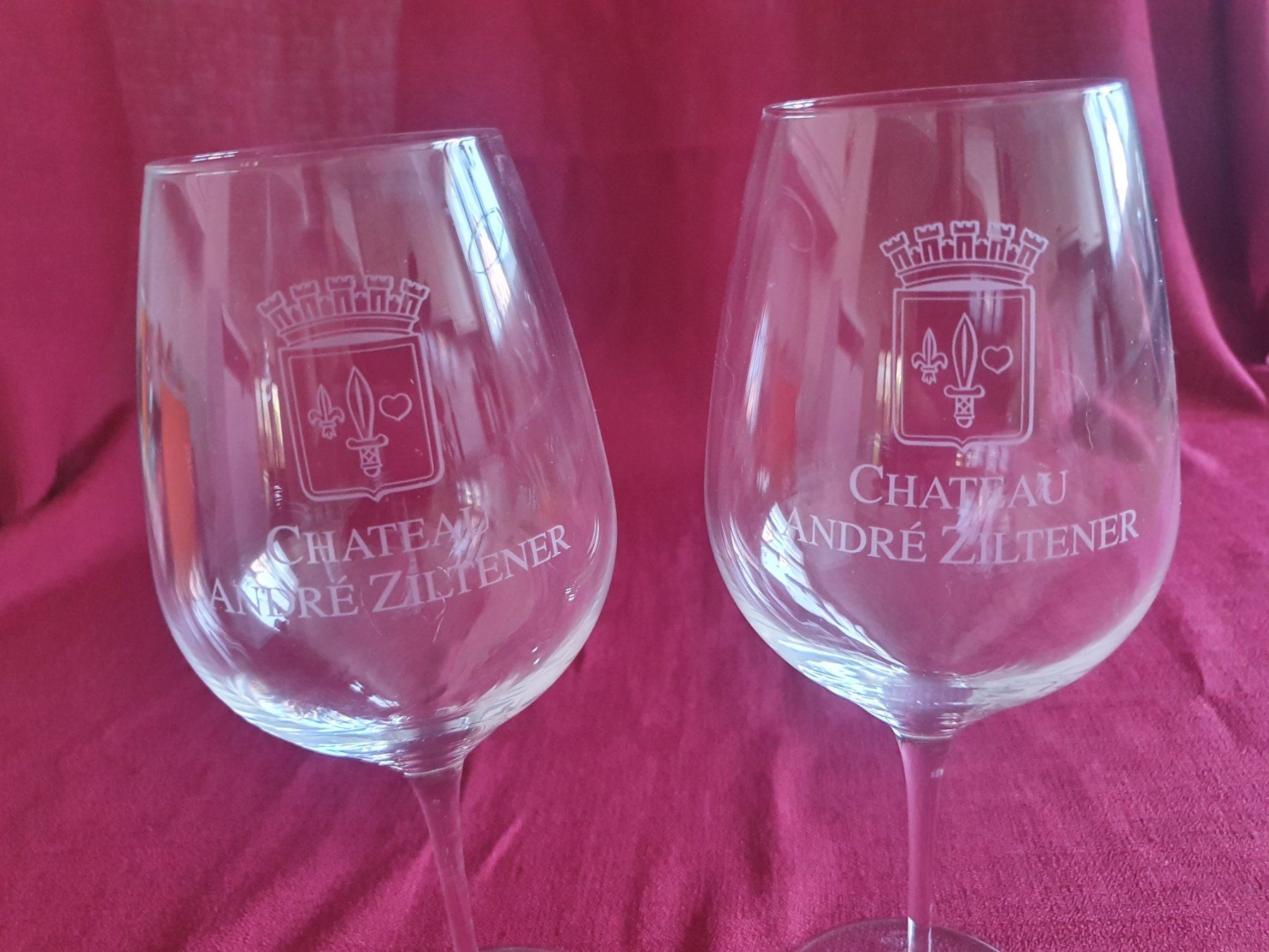 Gläser: 2 edle Rotweingläser Château André Ziltener – NEU & OVP – Neu und originalverpackt aus Abtwil AG von MaVo.0710 1