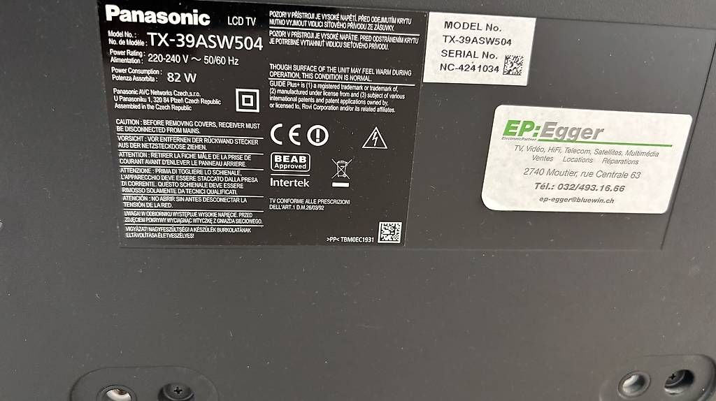 Appareils TV: TV Panasonic LCD – D'occasion à Bévilard par Loli_r 1
