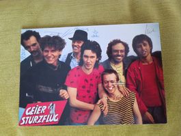 Geier Sturzflug - handsignierte Autogrammkarte