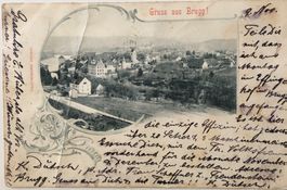 Gruss aus Brugg, 1898 - Zustand!