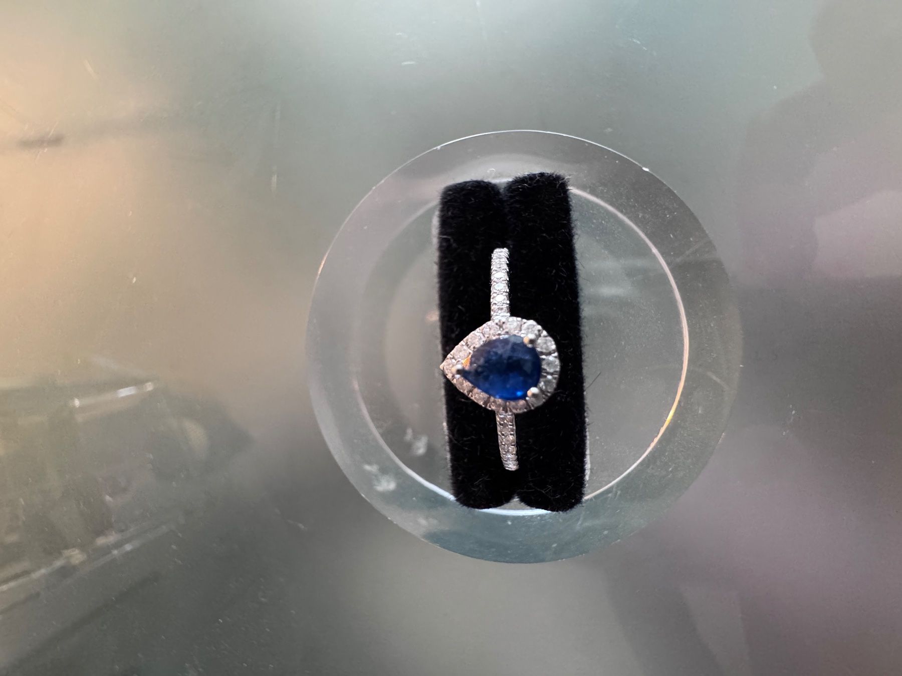 Anelli: R03.450-Safir Ring mit Diamanten – Usato da Belp venduto da Aim333 1