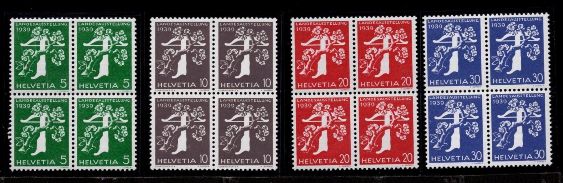 Tutti i francobolli: 1939 Landi 4-er Block Serie  Postfrisch – Nuovo (secondo la descrizione) da Aarau venduto da kufi44