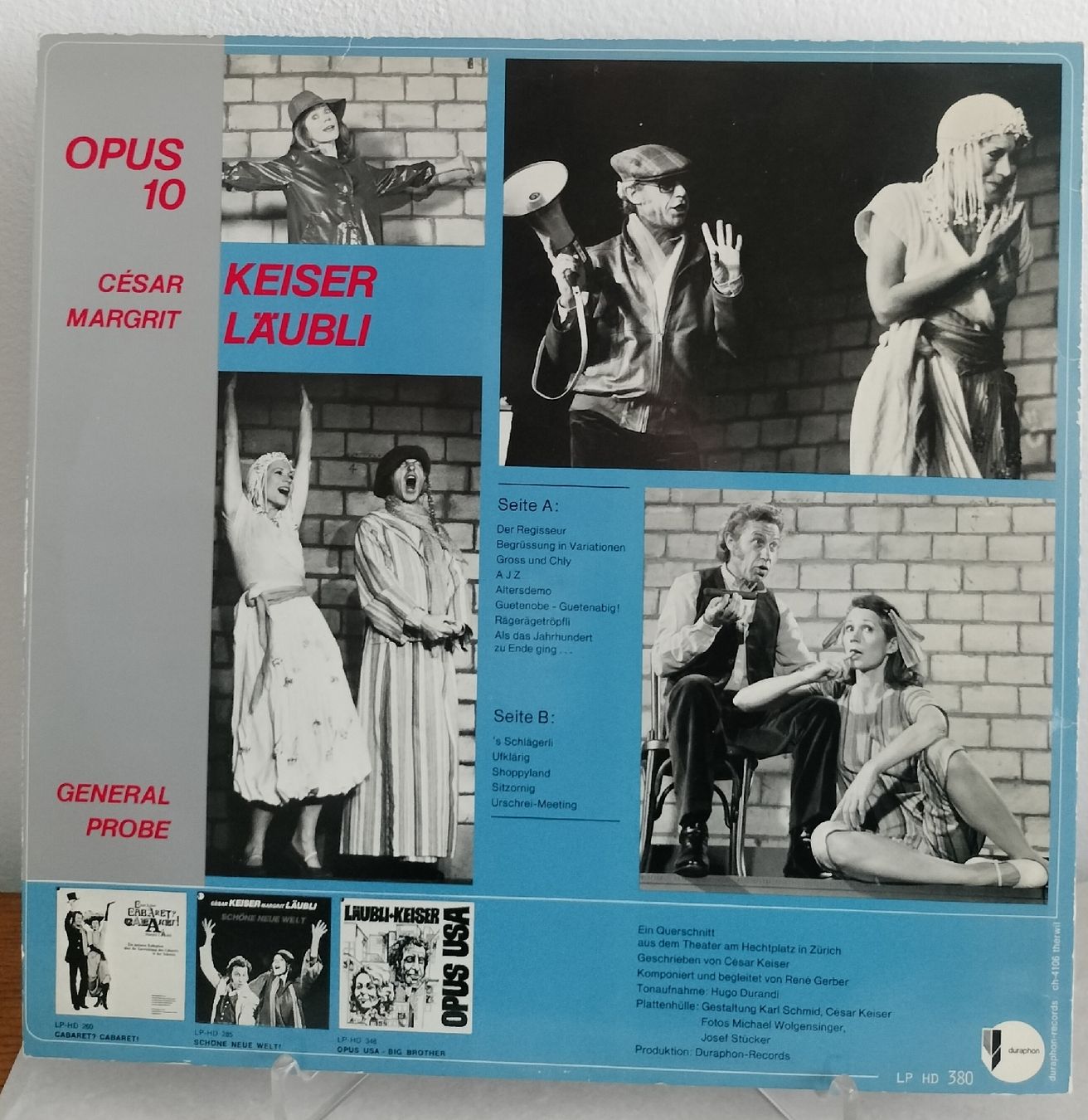 Dischi in vinile: Schallplatte "Generalprobe" Cesar Keiser Margrit Läubli Opus – Usato da Steinmaur venduto da Julian.W_CH-8162 1
