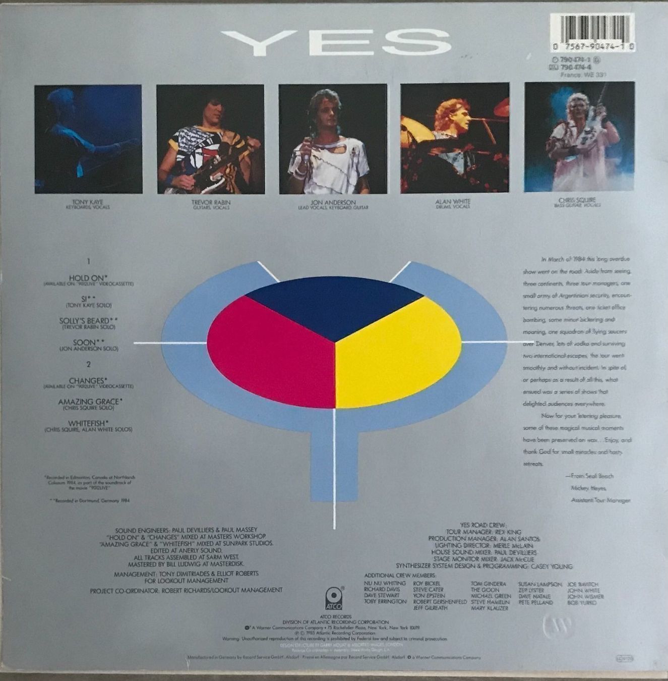 Vinyles: YES - 9012 LIVE - THE SOLOS - 33 Tours – D'occasion à Bussigny par vinyl-pas-cher 1
