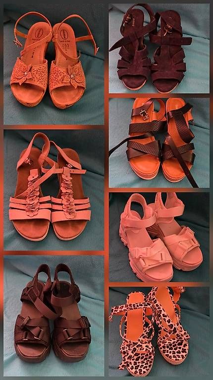 Damenschuhe: Blockabsatz Sandalen, gebrauchte und neue, 39 – Gebraucht aus St. Gallen von reb_955g