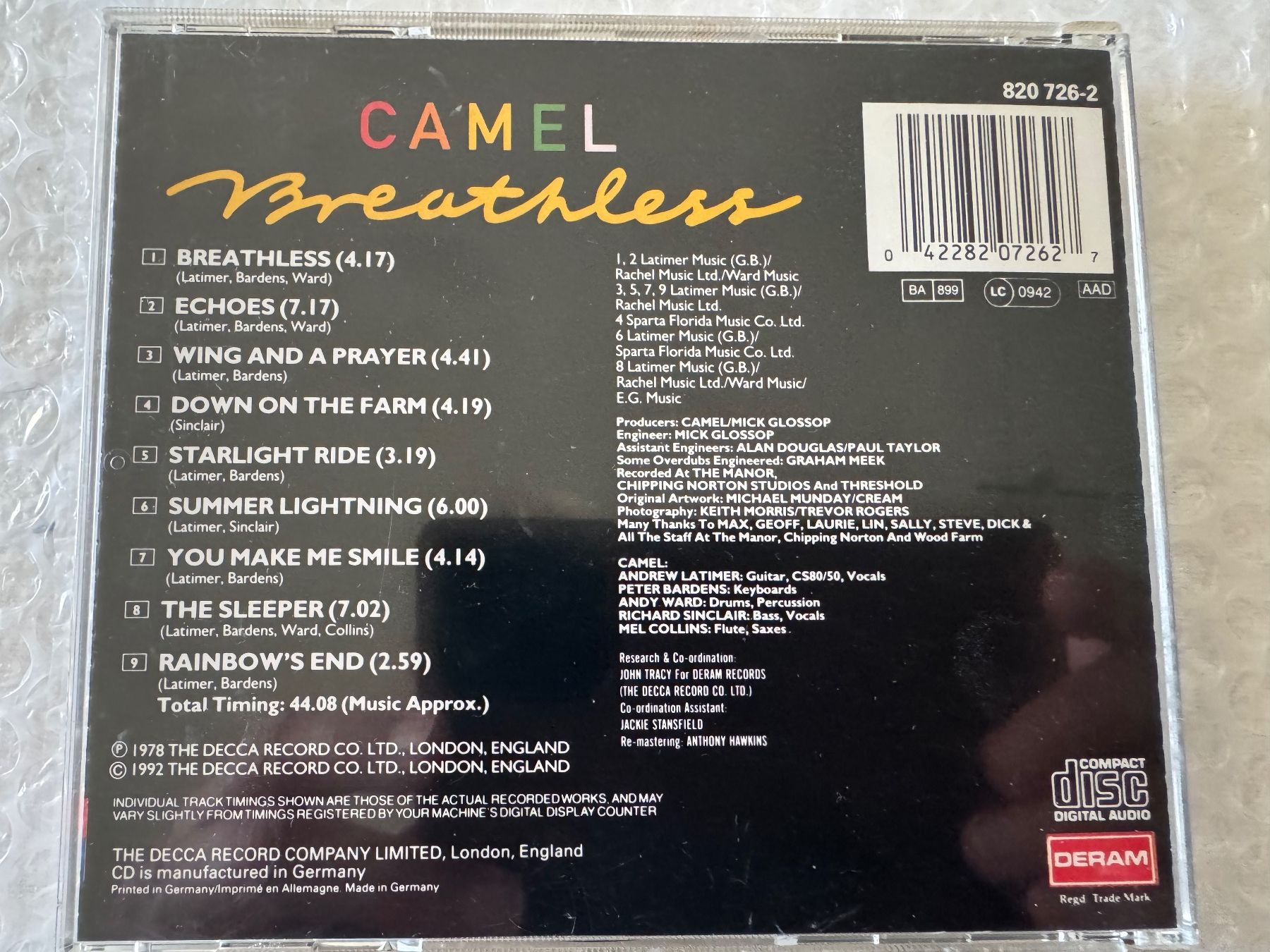 CD: Camel - Breathless (progressive Rock) – Nuovo (secondo la descrizione) da Duggingen venduto da Kisha010 2