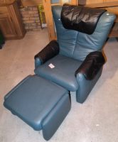 Sessel mit Hocker, Pneumatische Rückenverstellung