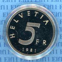 CHF___5.00 1981 Stanser Verkommnis PP 5 Franken