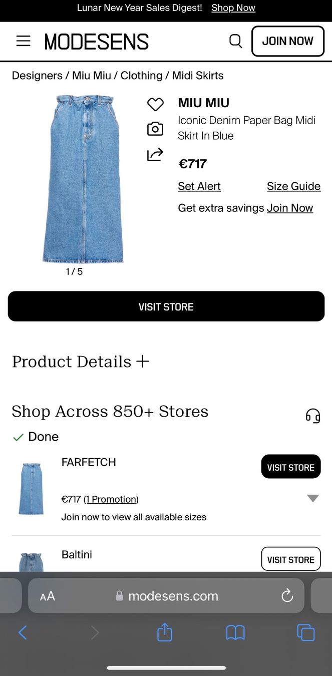 Miu Miu Gonne: Miu miu denim midi skirt – Nuovo (secondo la descrizione) da Brugg AG venduto da Lovelux73 1