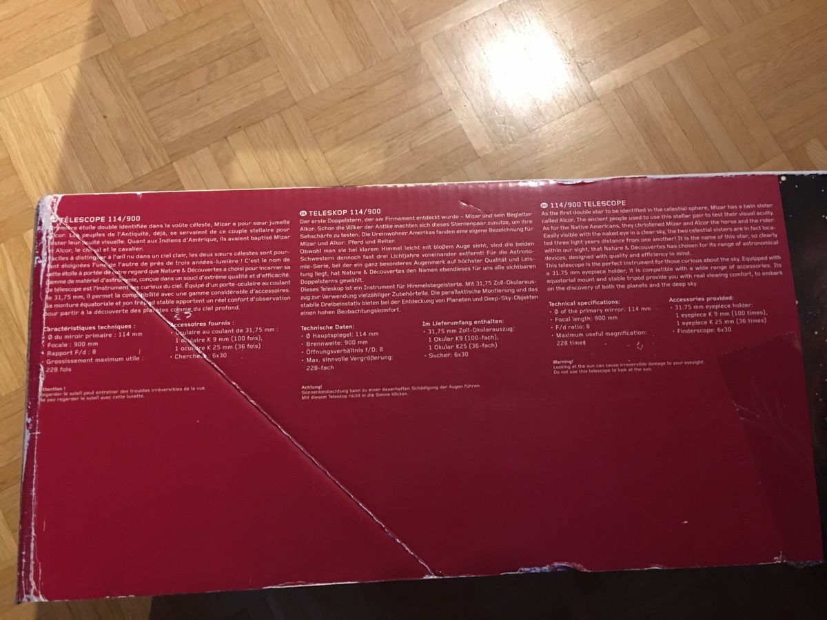 Telescopi: TÉLESCOPE  MIZAR  114/900 – Nuovo (secondo la descrizione) da Apples venduto da Gasscret 9