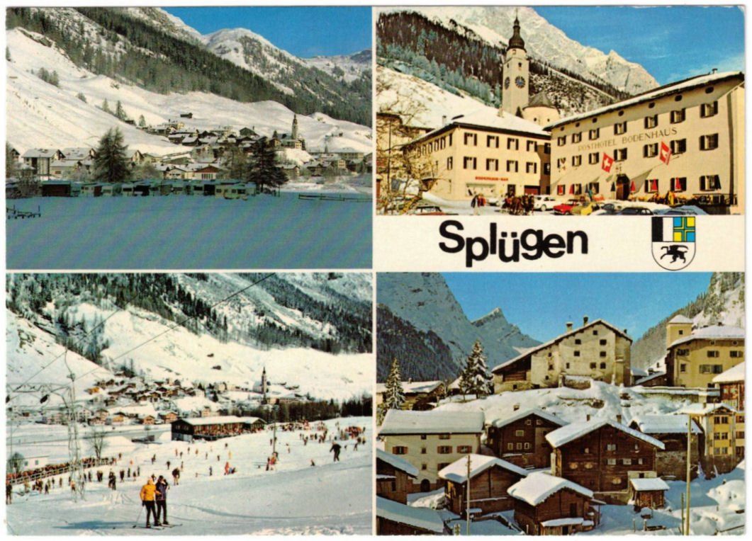 Ansichtskarten: Splügen - 4 Bild AK – Gebraucht aus Binningen von Mountainrider