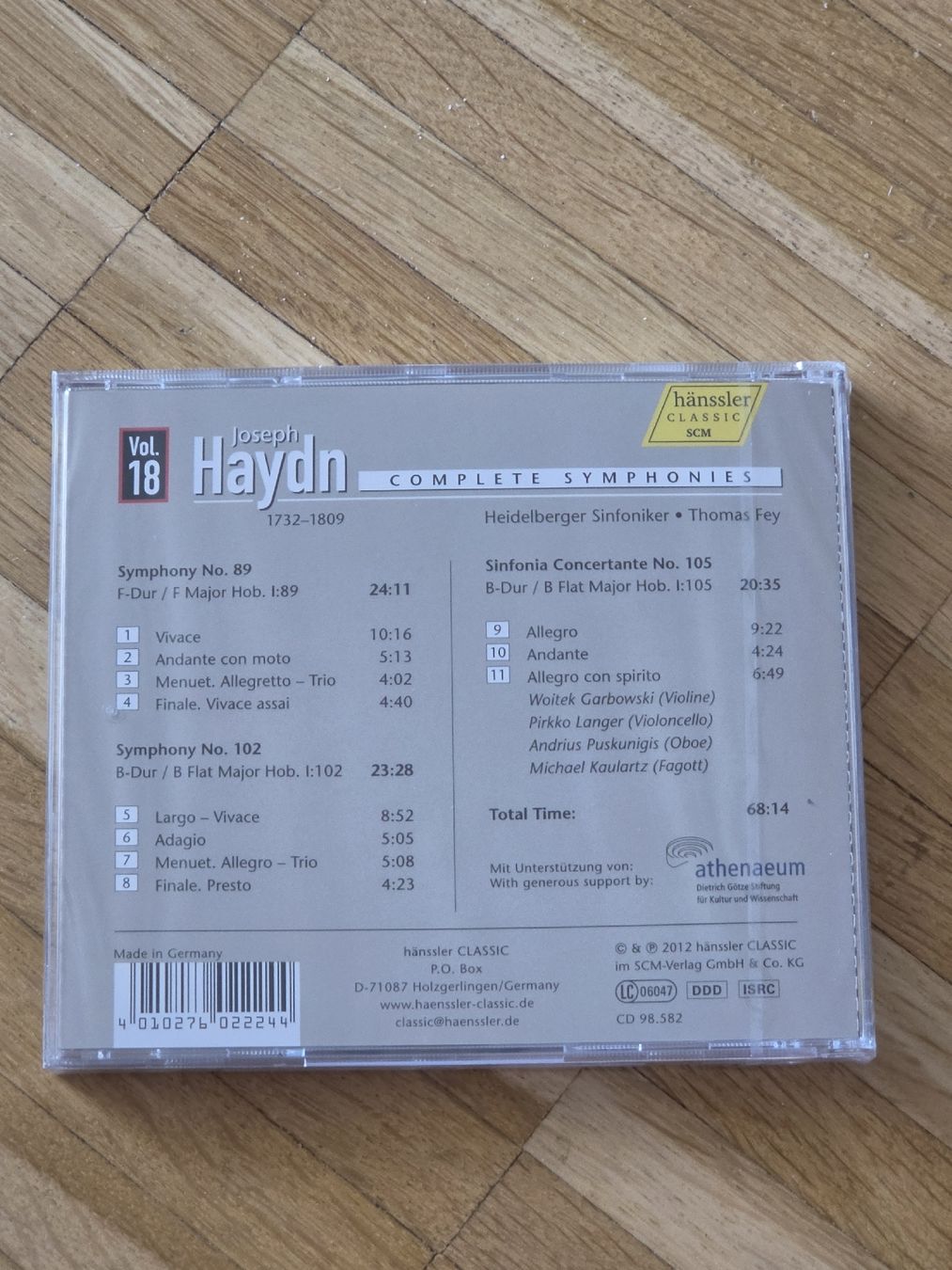 CD: Neue CD: Joseph Haydn Complete Symphonies Vol. 18 – Nuovo e nell'imballaggio originale da Aesch BL venduto da immon 1