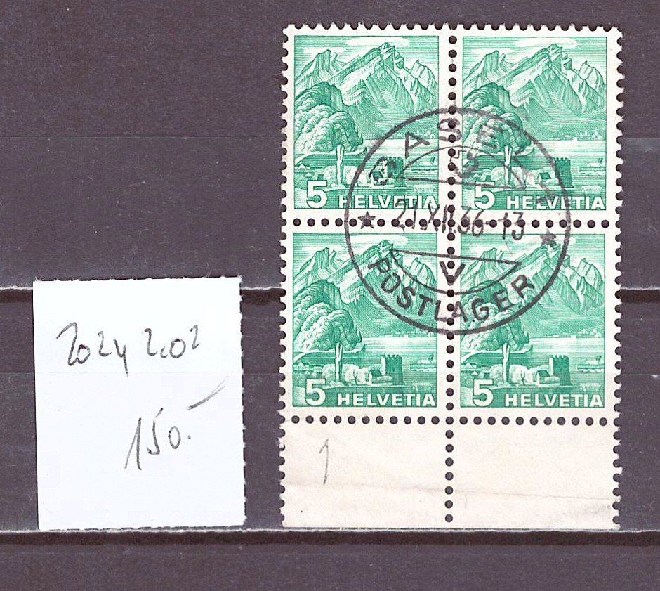 Tutti i francobolli: # 20--- ABART "DOPPELPRÄGUNG 202Y.2.02 – Usato da Dübendorf venduto da Piero2