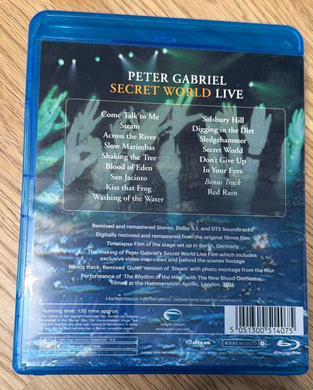 Tutti i DVDs: PETER GABRIEL SECRET WORLD LIVE BLU-RAY – Usato da Zürich venduto da freioccasionen 1