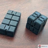 Magnetic Infinity Cube Fidget 3D Printed Black