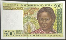 Madagascar 500 Francs / 100 Ariary (1994) - non circ./unz