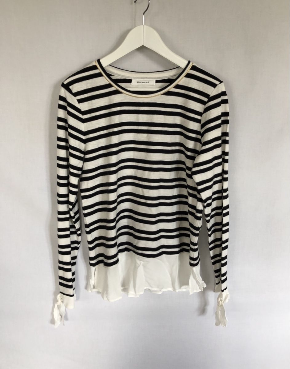 Promod Maglioni & Felpe: Pull-chemise rayé noir blanc Promod 40-42 – Nuovo (secondo la descrizione) da Coppet venduto da Vanessamode 4