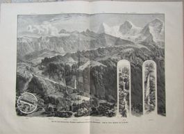 Wengernalpbahn Holzstich 1893