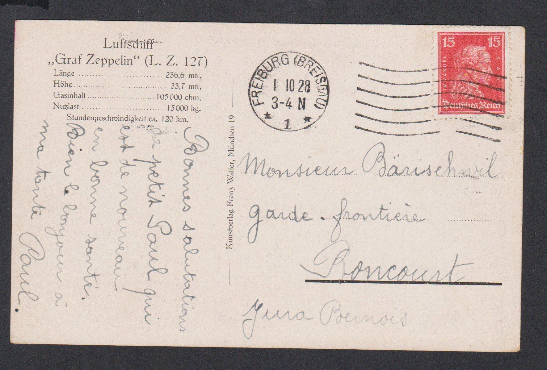 Cartoline postali: Graf Zeppelin   -   alte Ansichtskarte von 1928 – Usato da Vitznau venduto da Ropaku 1