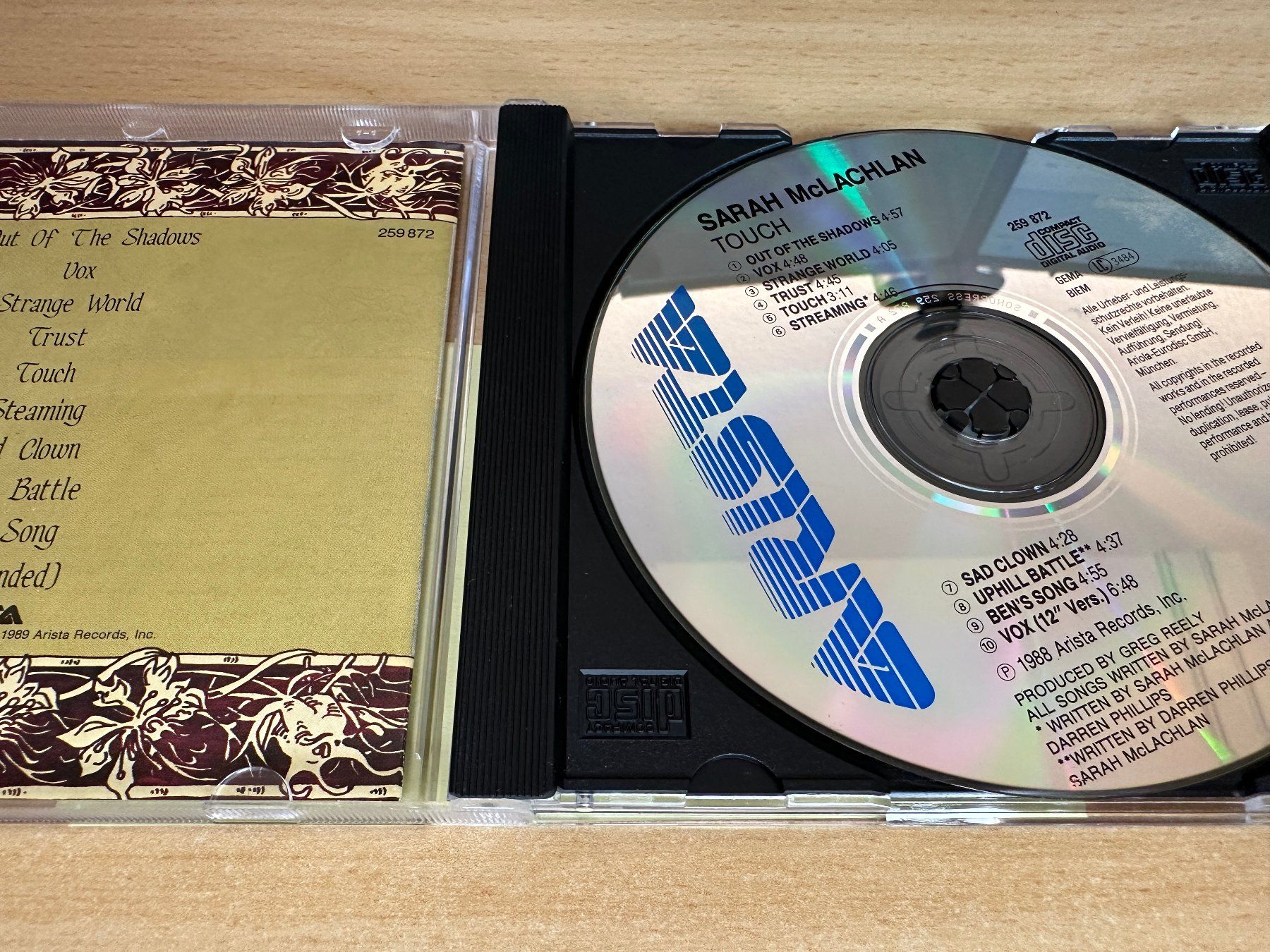 CD: V1 Sarah McLachlan – Touch – Usato da Rikon im Tösstal venduto da Alpenmutz 2