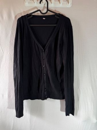 Schwarze Strickjacke Cardigan ca. Gr. M