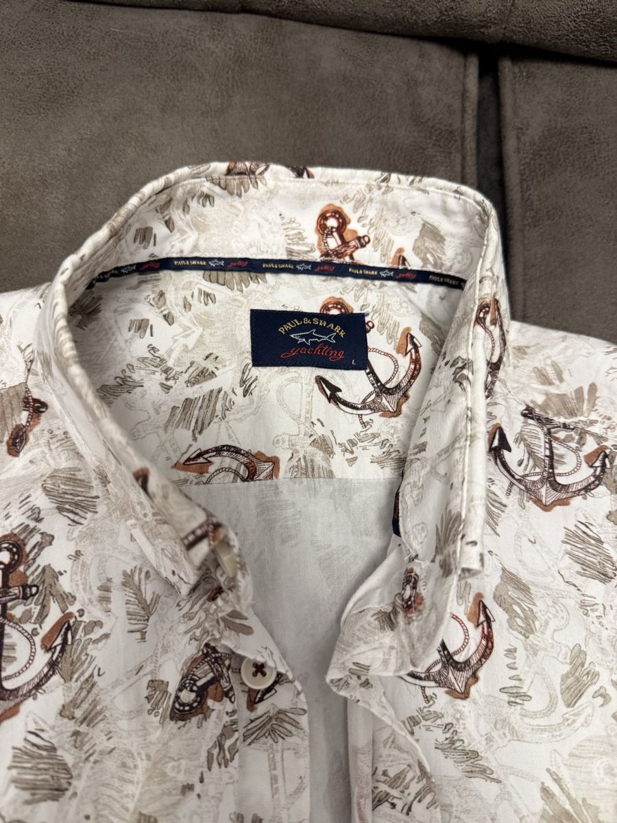 Paul & Shark Chemises: Paul & Shark Hemden Grösse L mit Anker-Muster  – D'occasion à St. Gallen par Udo20 2