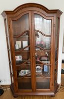 Holz und Glas Vitrine Vintage 1980er Jahre