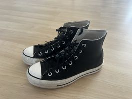 Converse Black Leather - Gr. 39, kaum getragen