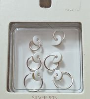 Ohrringe Set Creolen Silber 925 drei Paare neu