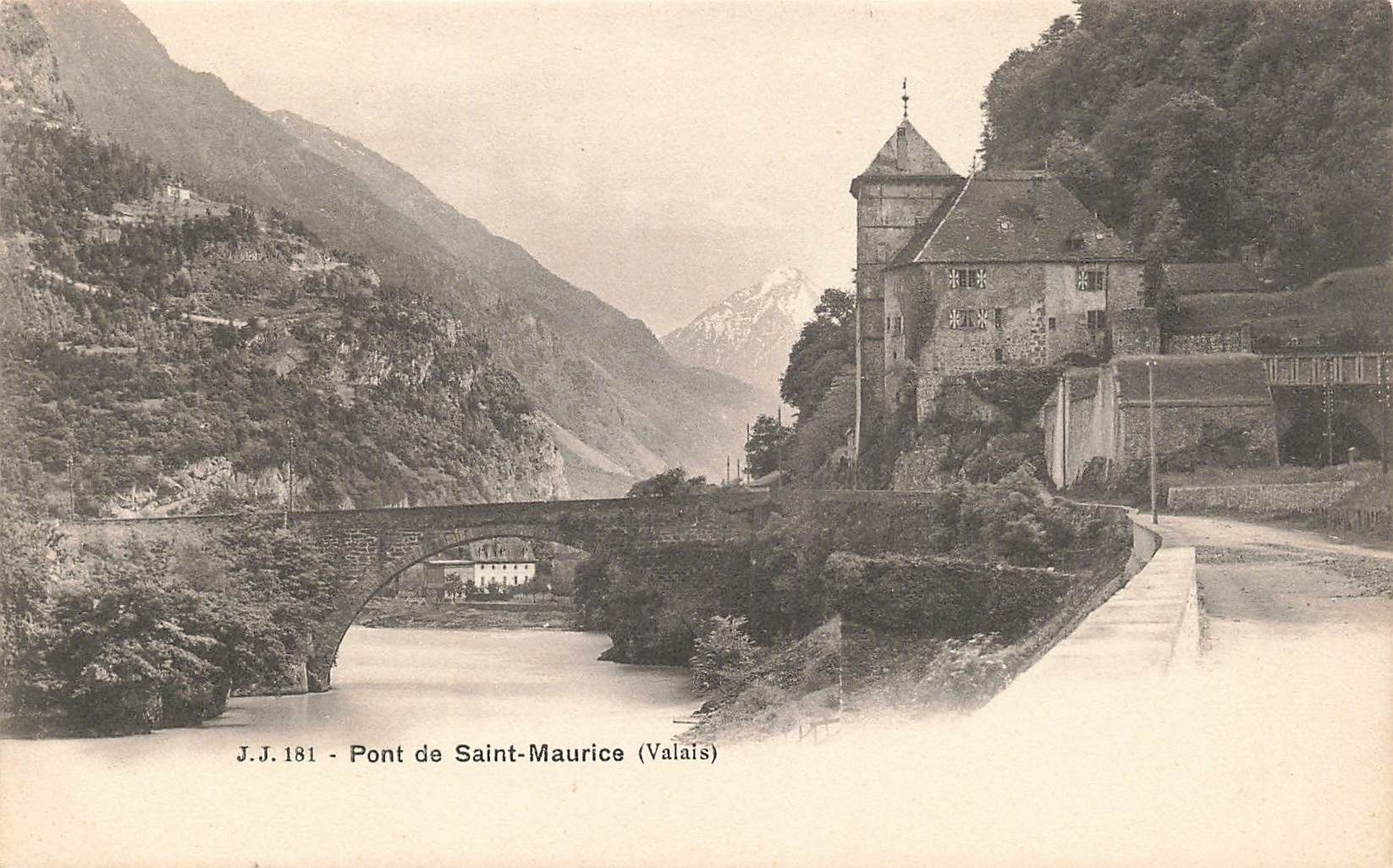 Cartoline postali: Pont de Saint Maurice VS – Usato da Biasca venduto da Blenio71