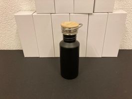 Trinkflaschen aus Alu, 10 Stück, je ca. 19 x 6,5 cm, schwarz